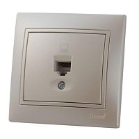 картинка LEZARD MIRA 701-3030-139 Розетка компьютерная жемчужно-белый перламутр  от магазина Интерком-НН