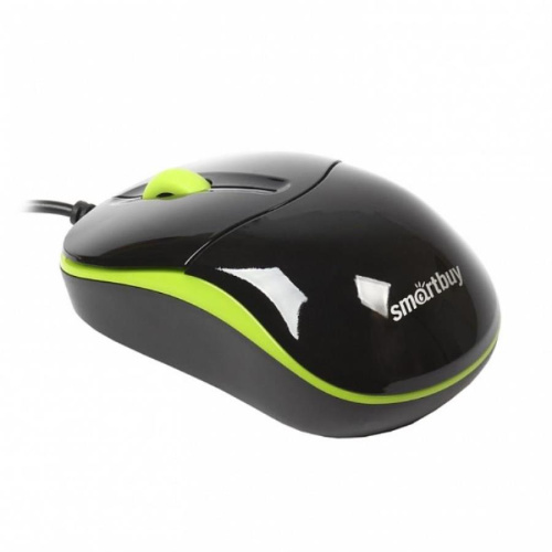 картинка SmartBuy SBM-343-KN ONE Мышь проводная (черно-зеленая) от магазина Интерком-НН