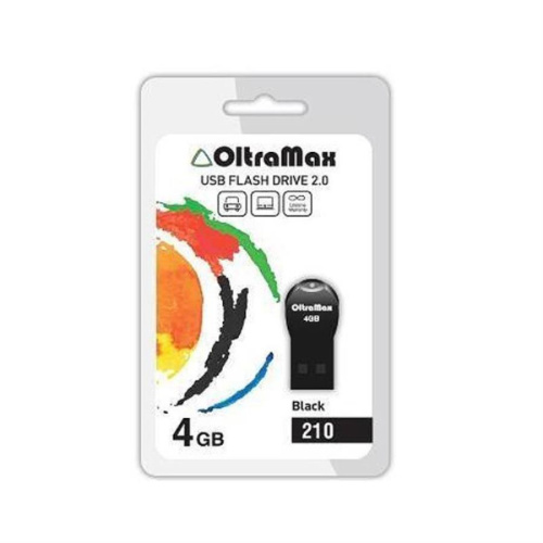картинка Память USB 4Gb OltraMax 210 черный (OM-4GB-210-Black) от магазина Интерком-НН