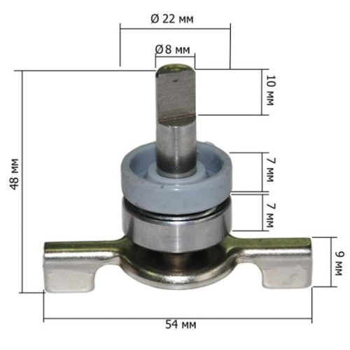 картинка Шток хлебопечки LG в сборе c подшипником 608ZZ и сальником 8х22х7  от магазина Интерком-НН фото 3
